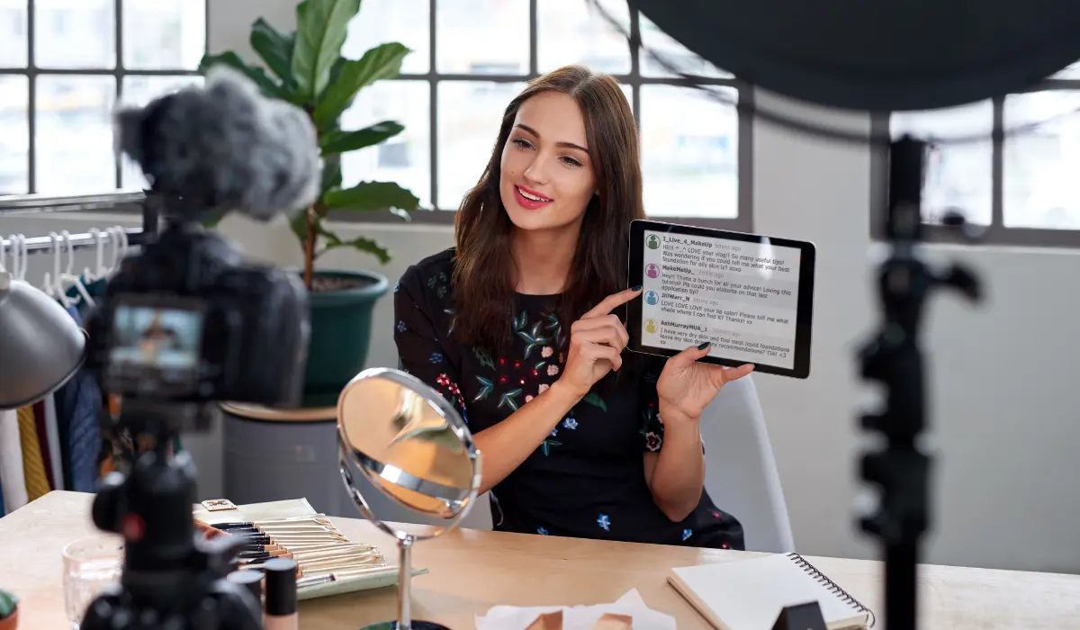 une influenceuse beauté